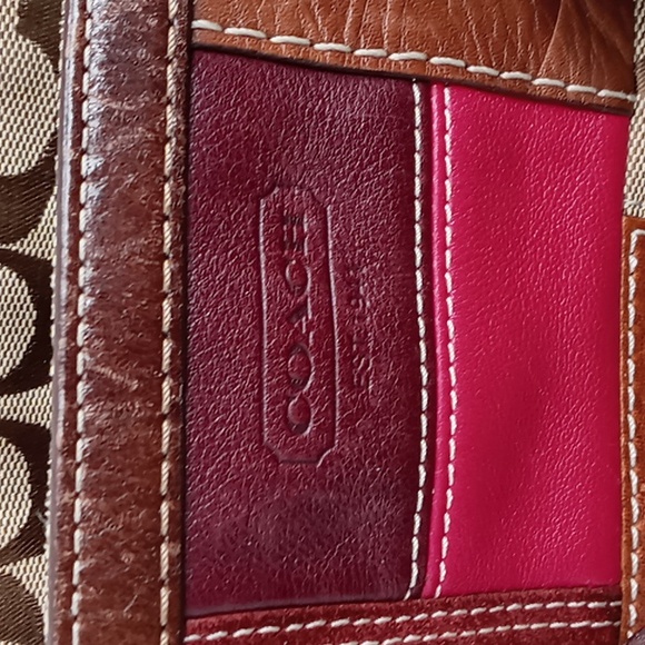 Coach - 10437 - Patchwork Logo Leather, Suede, Snakeskin Tote/SB -Merlot/Tan - Picture 10 of 16